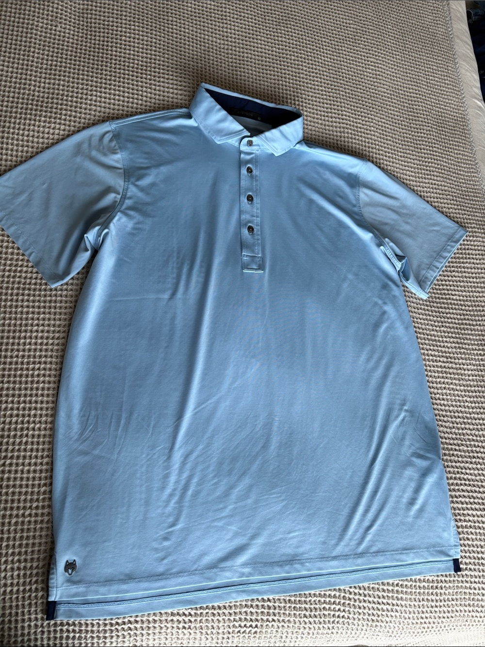 NWOT mens XL Greyson Sky Blue Polo with Collar.